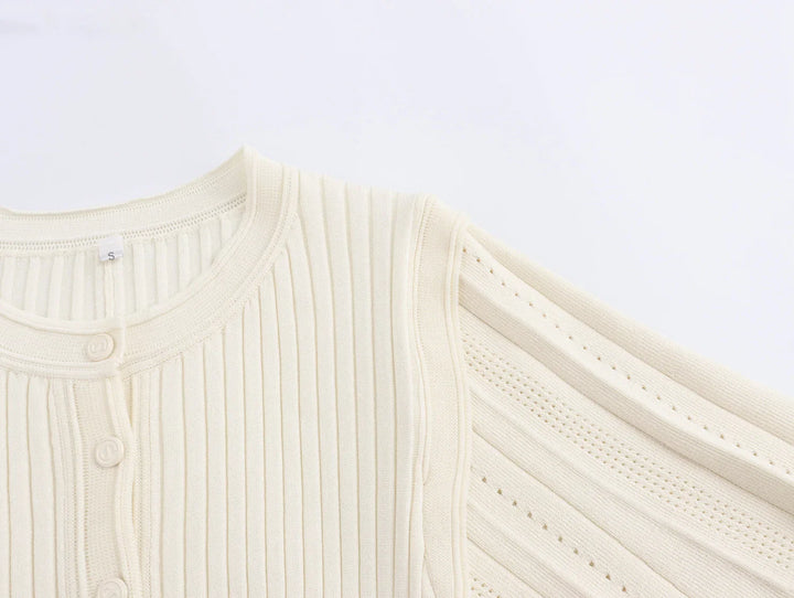 Midi Knitted Dress with French Vintage Design - Mimi