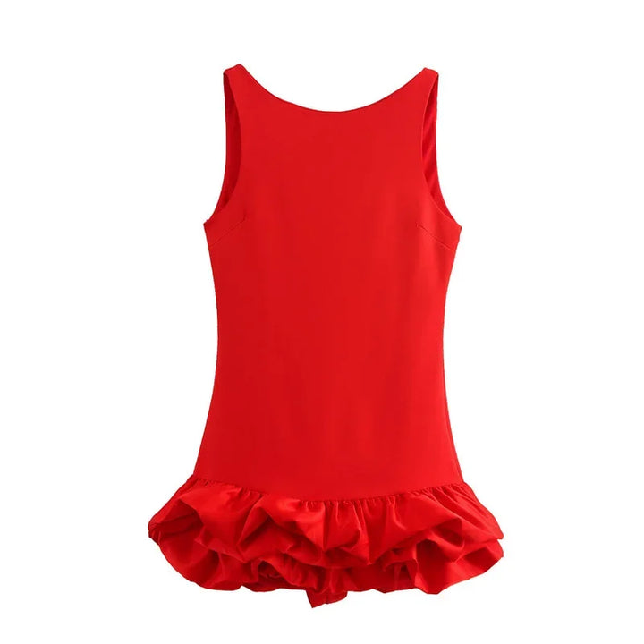 Mini Dress with Whipped Cream Design - Rosalie