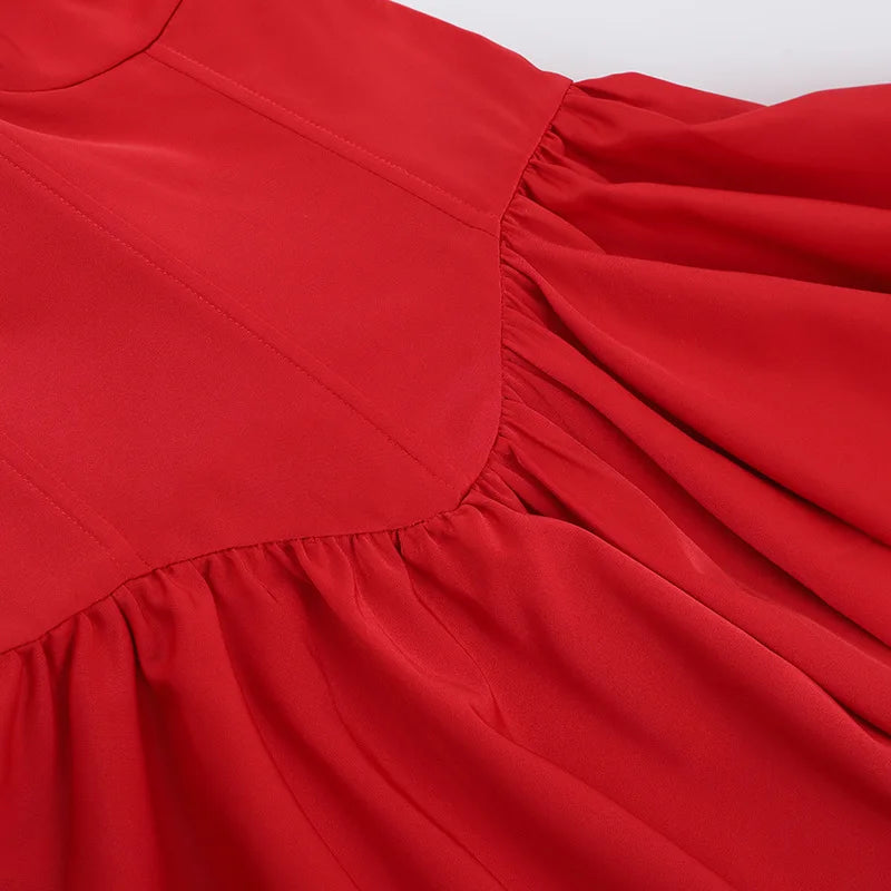 Mini A-Line Dress with Back Tie and Bow Detail - Demi