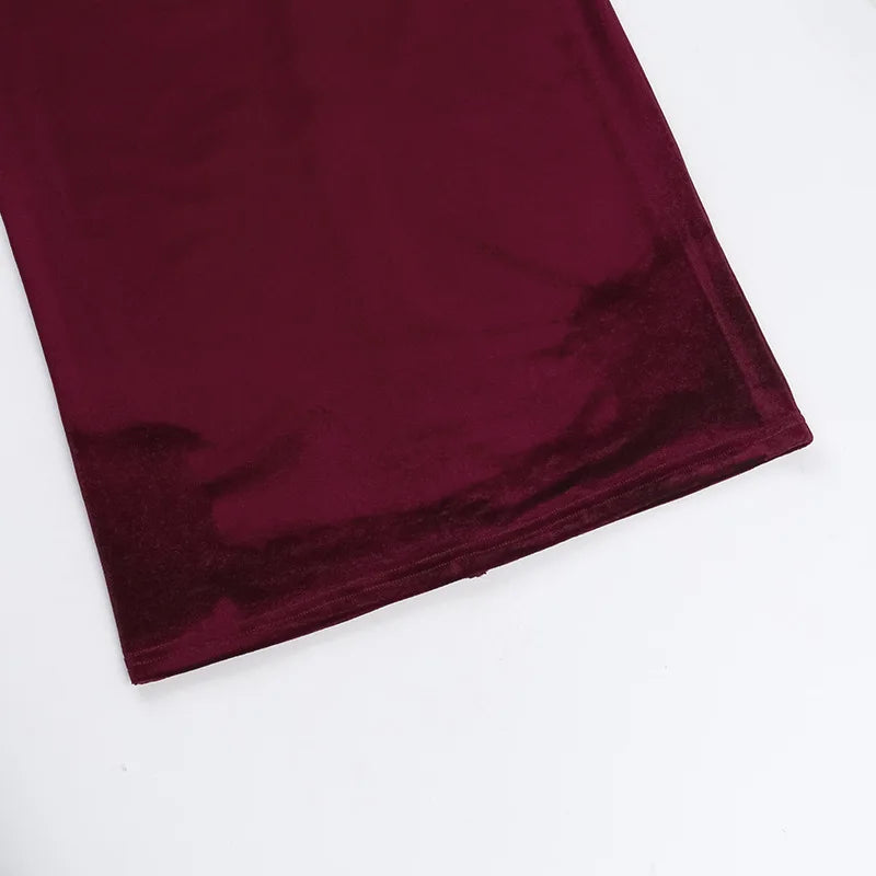 Velvet midi dress with pleats, off-shoulder, and mesh sleeves - Johanna