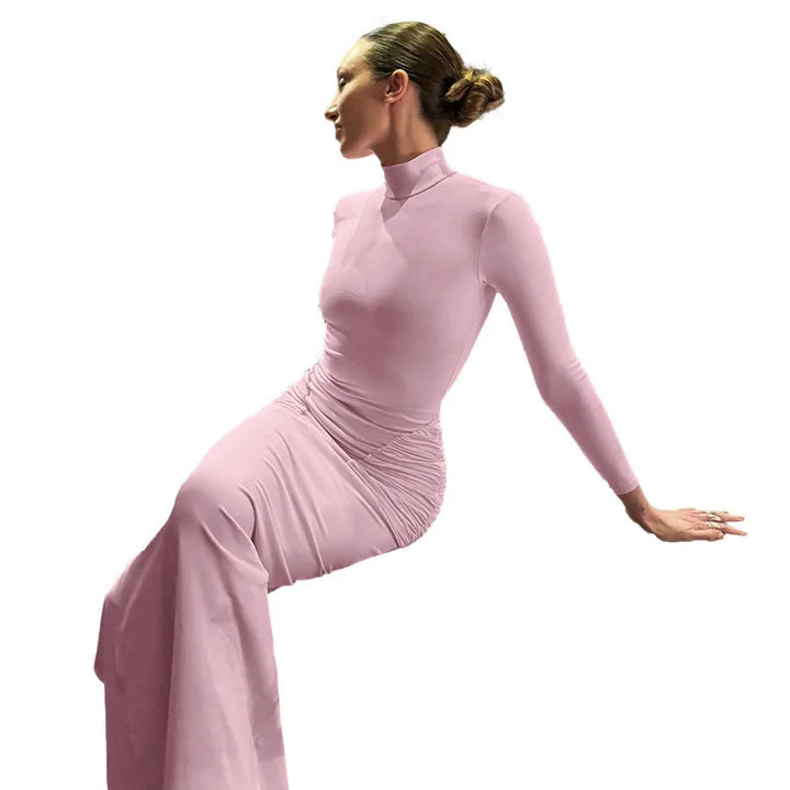 Golf maxi dress with ruching decoration - Veredet