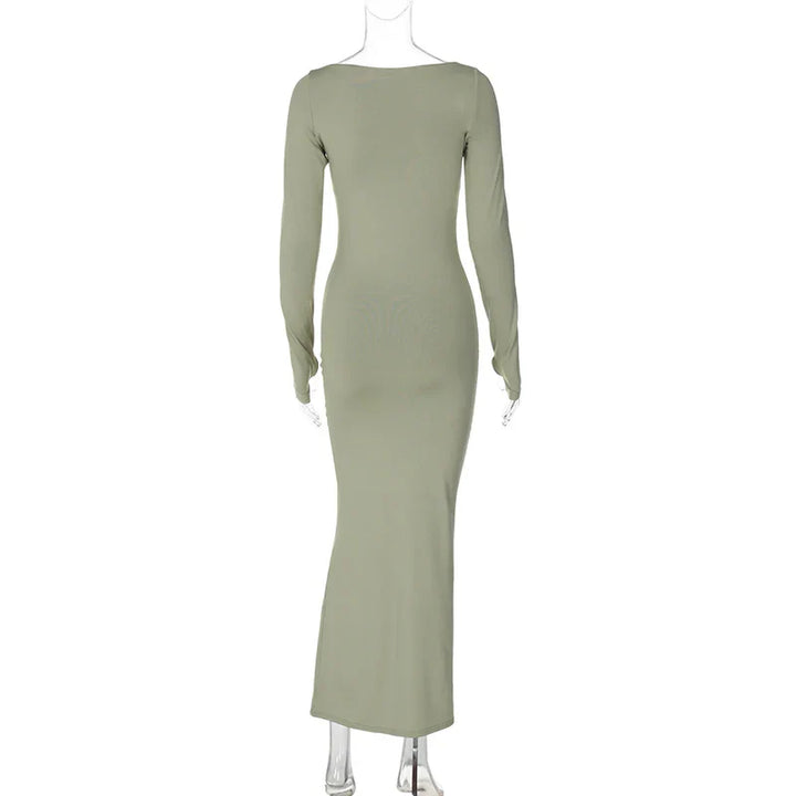 Maxi dress with ruching design - AMALIA