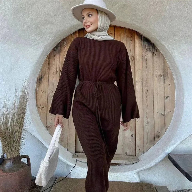 Casual maxi knitted dress - Amitah