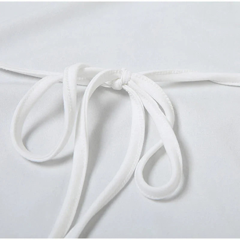 Linen Mini Dress in A-Line with Open Back - Marilyn
