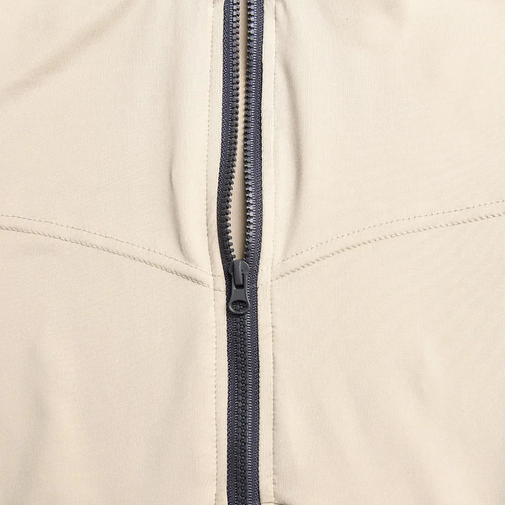 Short Sporty Jumpsuit with Corset Cut and Front Zipper Closure - Averie