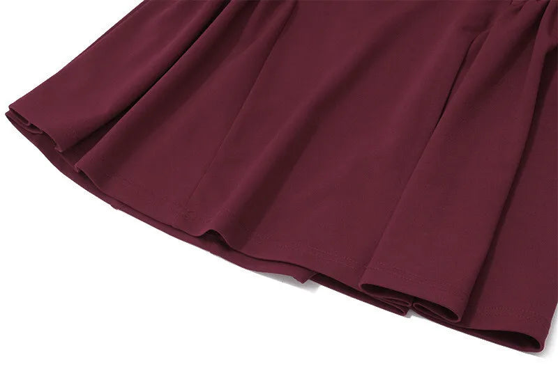 Mini A-line dress with open back and matching scarf decoration - Tamara