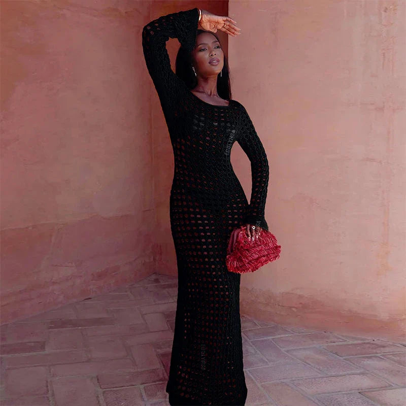 Maxi beach mesh dress - Sol