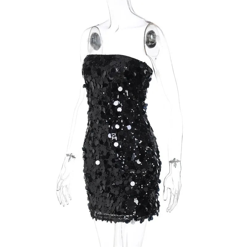 Strapless Sequin Mini Dress - Allison