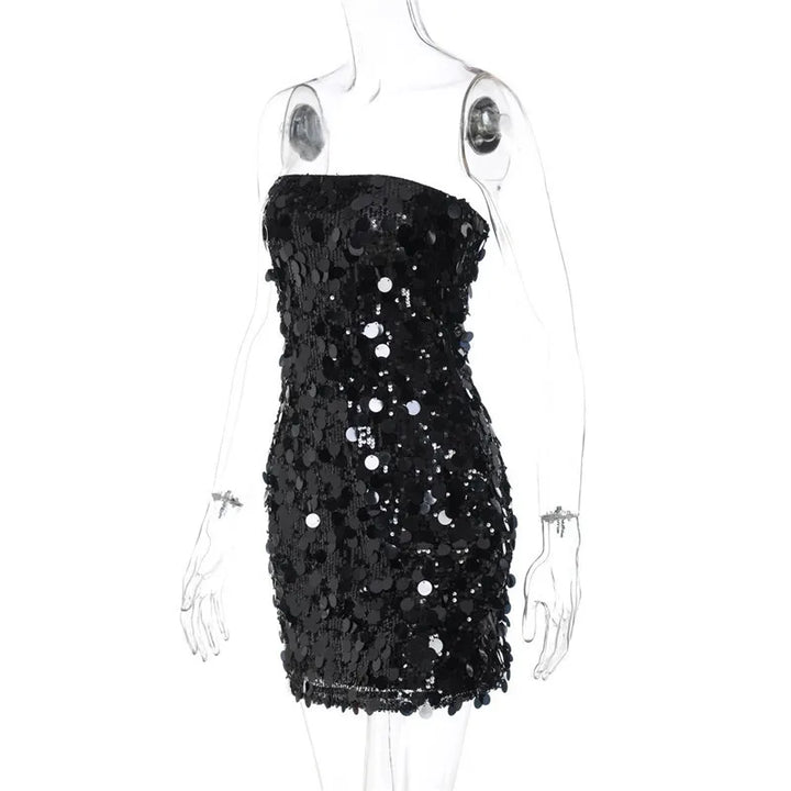 Strapless Sequin Mini Dress - Allison