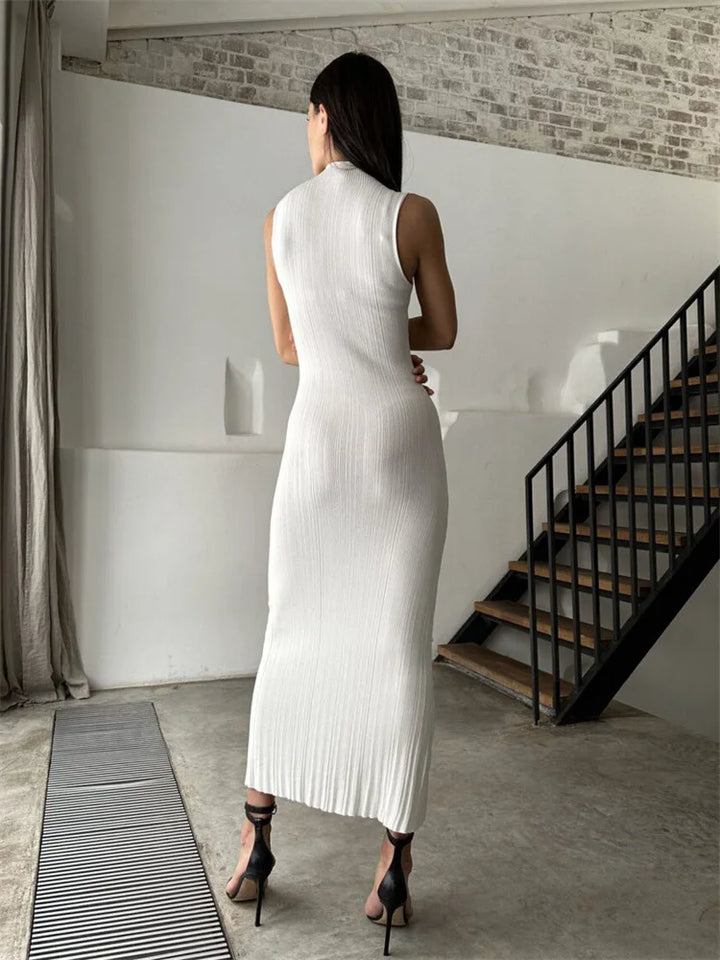 Maxi Dress with Low Turtleneck - Andriana