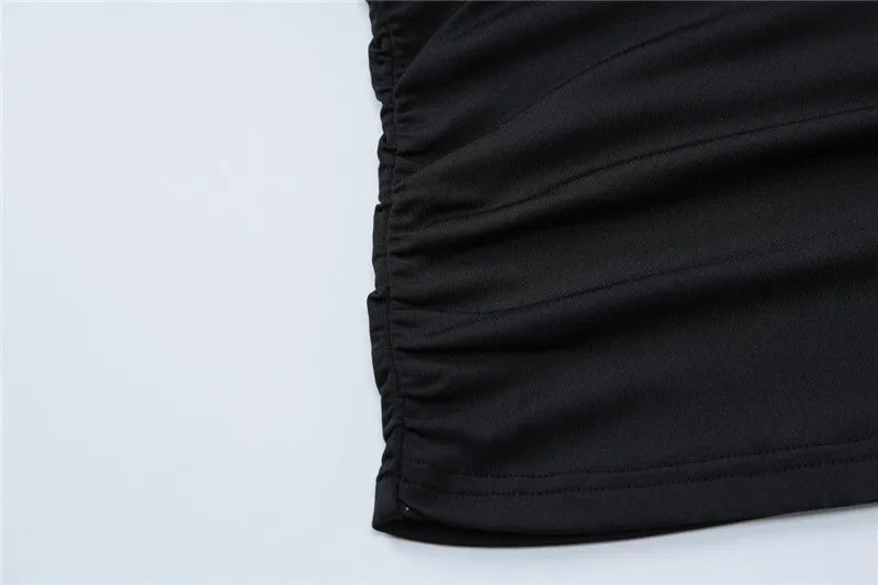 Fitted off-shoulder shirt with buckle decoration - Stace