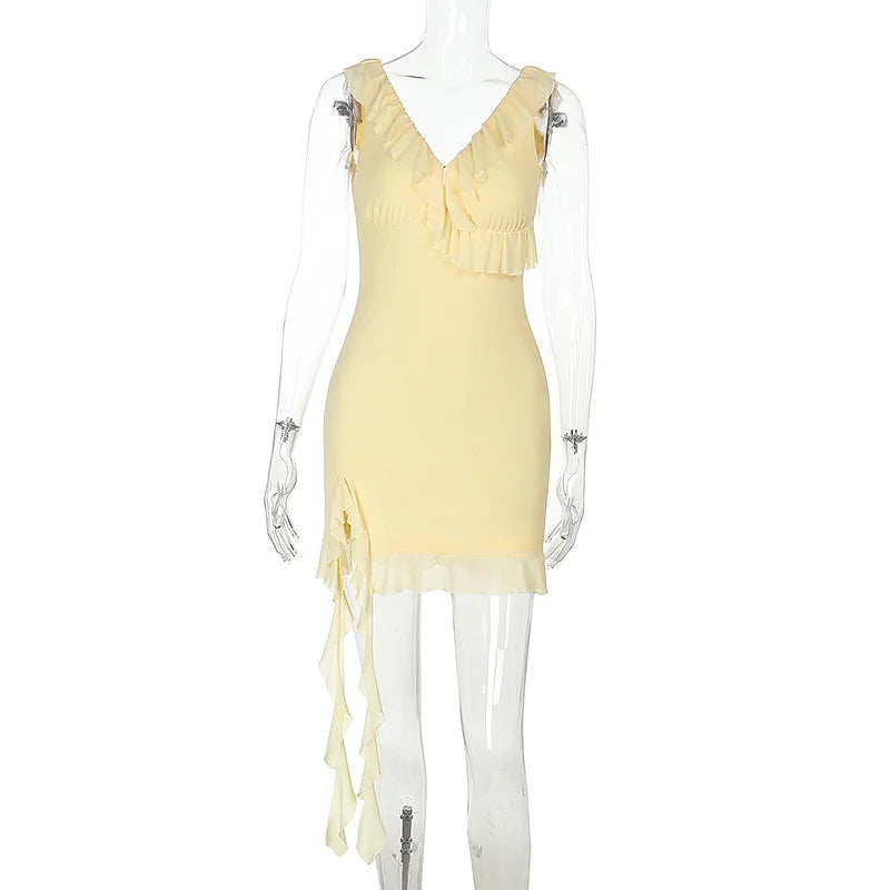 NID mini dress with ruffle detail - Leon