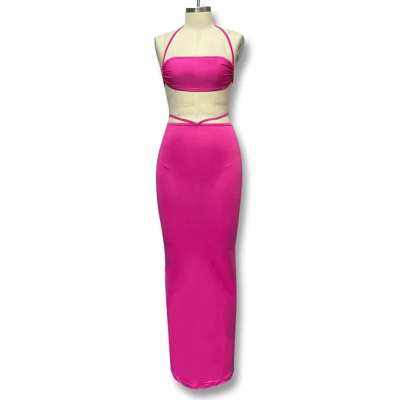 Two-Piece Set with Fitted Skirt and Top - MILI