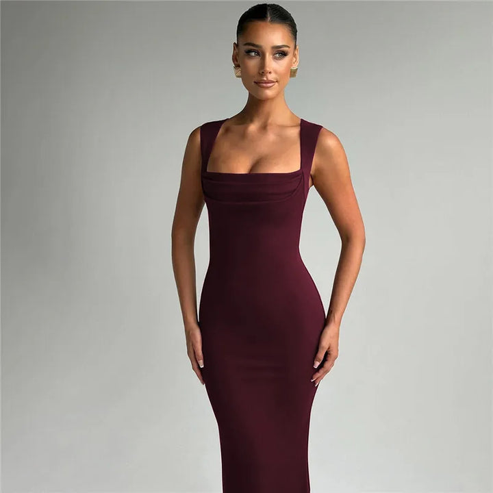 Fitted and Flattering Maxi Dress - Miller