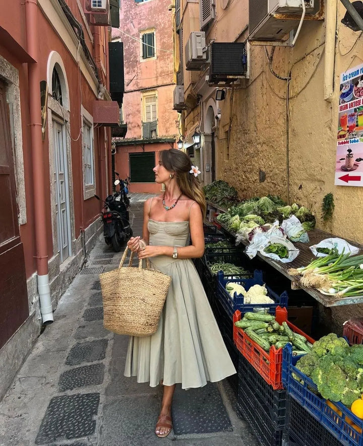 Vintage midi dress in country style - Mali