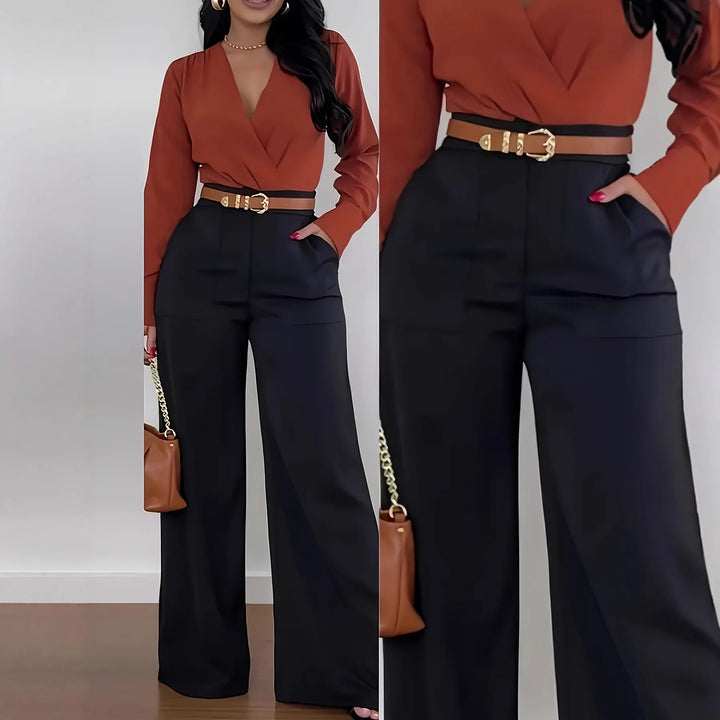 Wide high-waisted pants tailored style