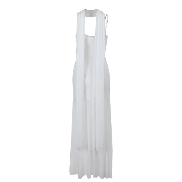 One-Shoulder Chiffon Maxi Dress - Melania