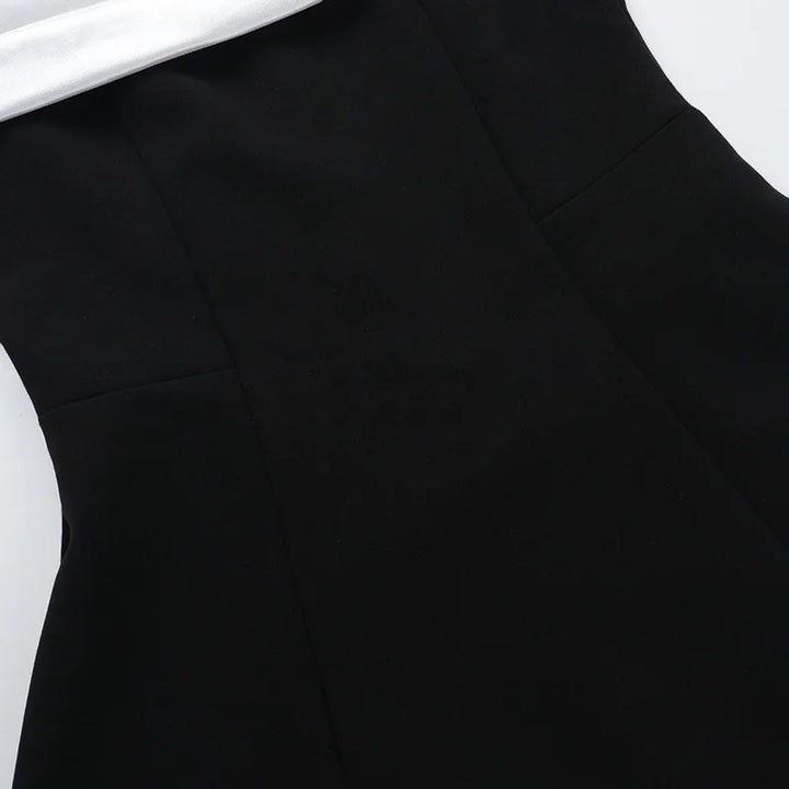 Mini dress with satin off-shoulder straps - Sia