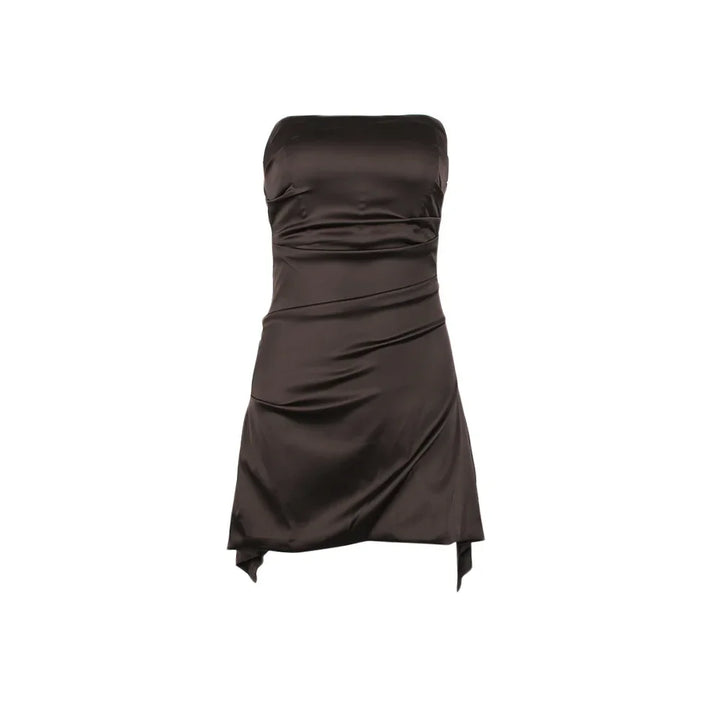 Strapless Satin Mini Dress - Lavi