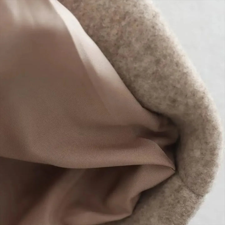 Long Tailored Wool Coat with Button Details - Paris