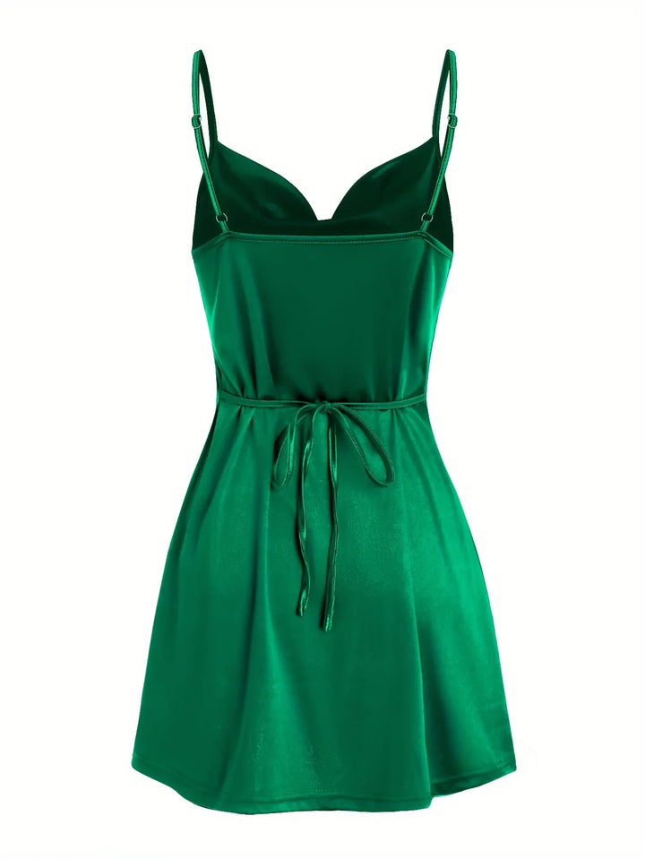 Satin Mini Dress - Bianca