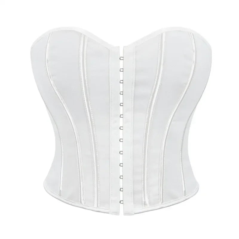 Strapless Corset with Pin Closure and Back Tie for Waist Shaping - Jayla