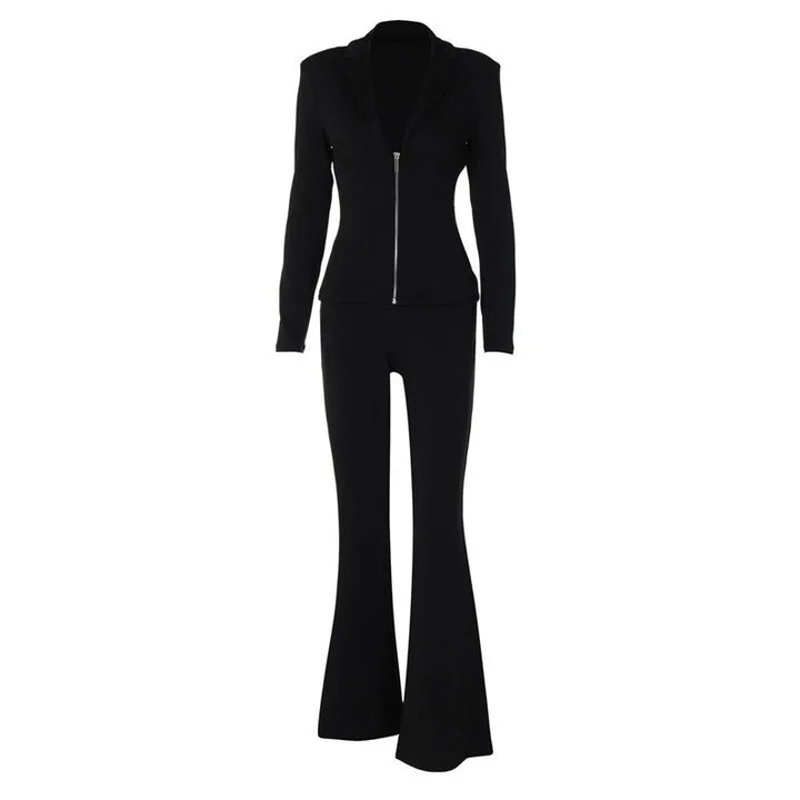Elegant two-piece suit with zipper closure - Lorraine