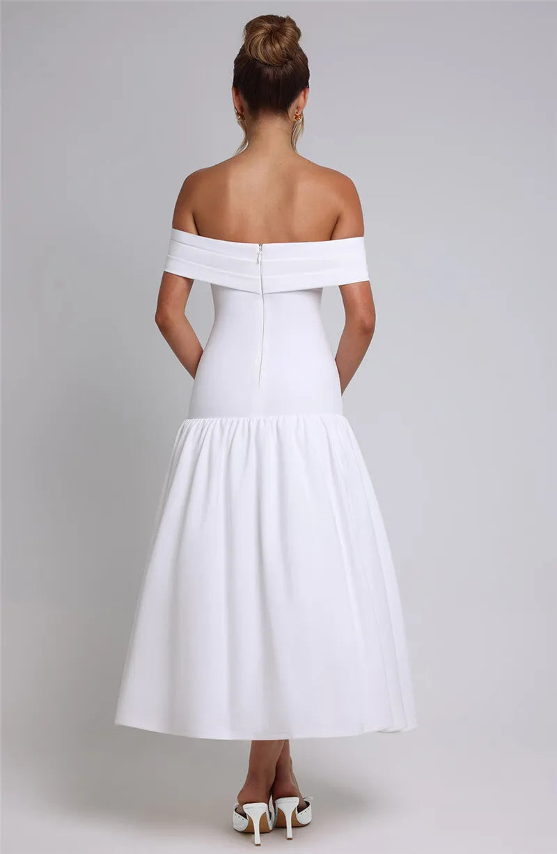 Maxi off-shoulder dress - Tehila