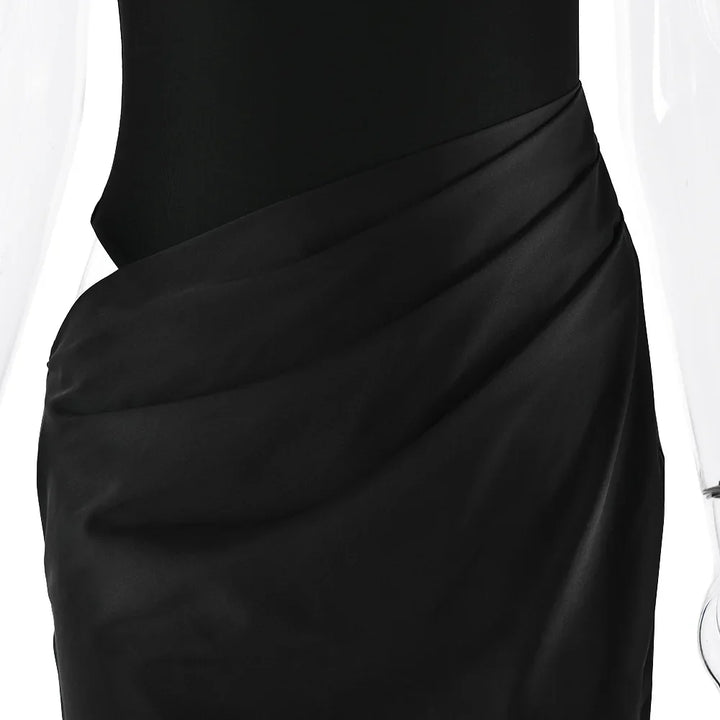Maxi Dress with Fitted Bodysuit and Satin Skirt - Maris