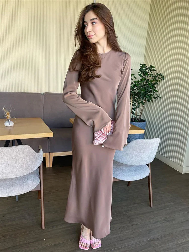 Satin maxi dress - Dekel