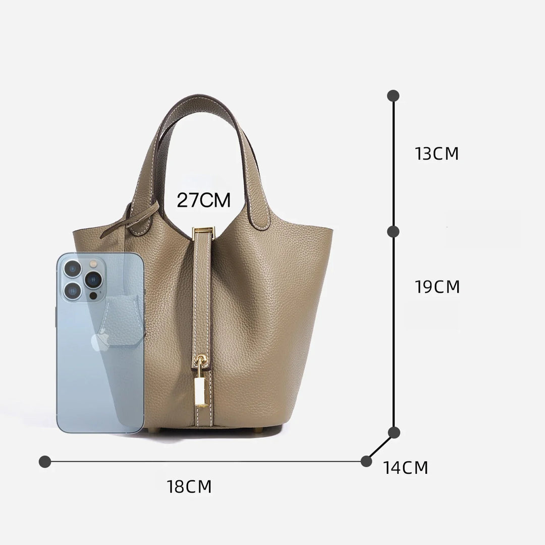 Leather bag with classic design