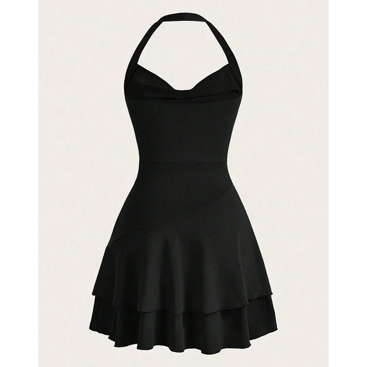 Tiered Ruffle Mini Dress with Open Back - Ashly