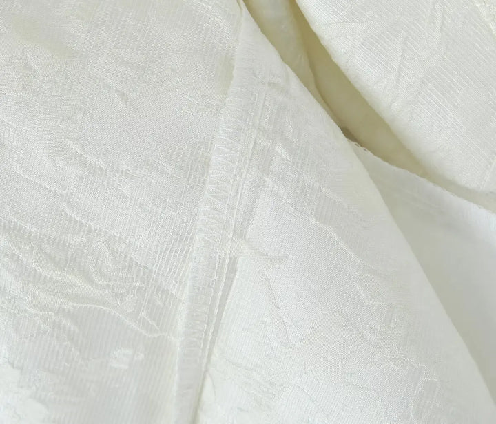Mini Dress with Floral Embroidery and Lace Detail - Blanca