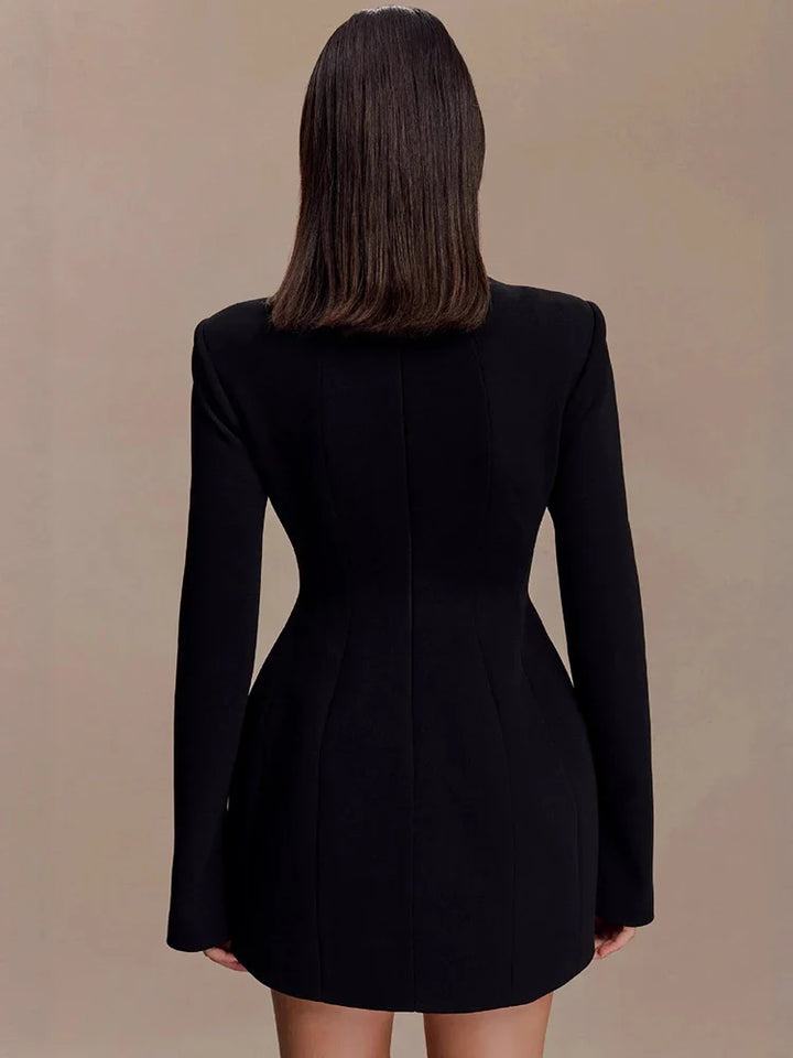 Tailored mini dress with openings and buckles design - DANI