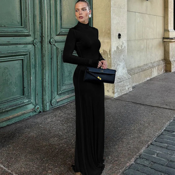 Modest Maxi Dress with Turtleneck - CALA