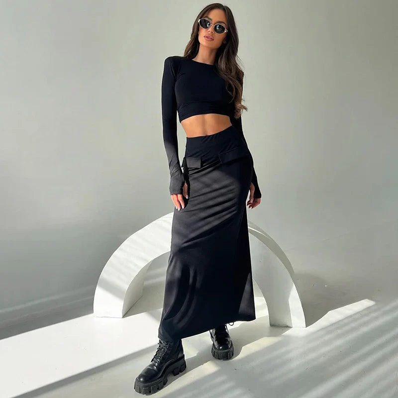 Two-piece set with top and maxi skirt - Buddy