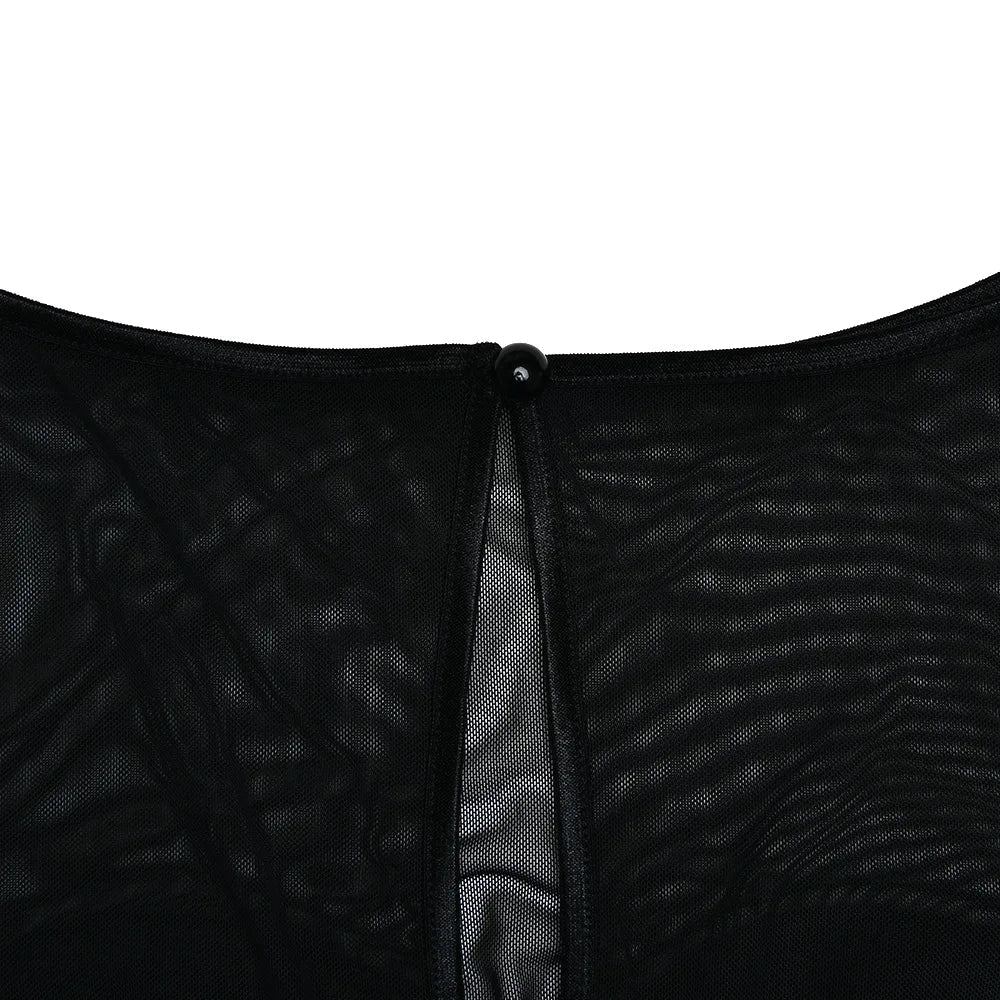 Midi Dress with Chiffon Detail - Tanir