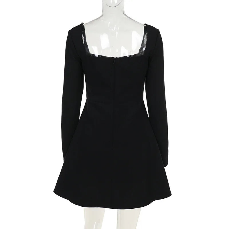 A-line mini dress decorated with pearls - Cory