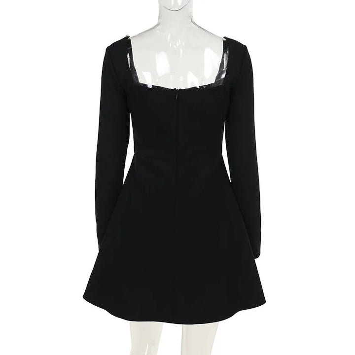 A-line mini dress decorated with pearls - Cory