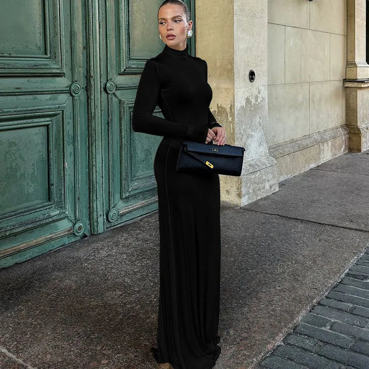 Modest Maxi Dress with Turtleneck - CALA