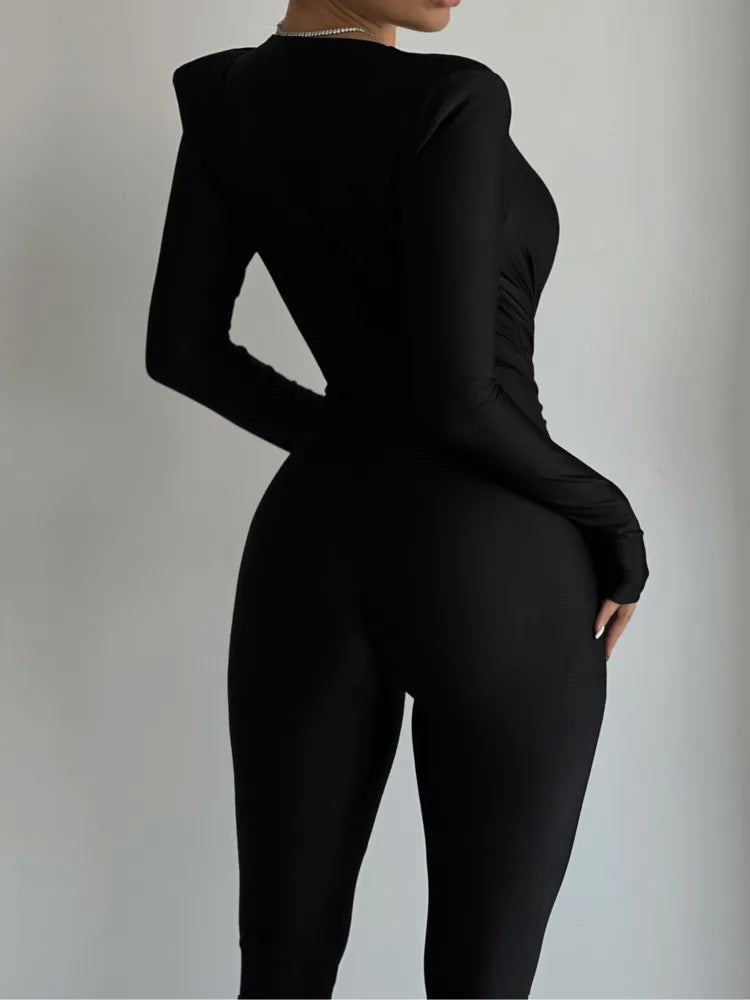 One-piece jumpsuit with V neckline - Lima