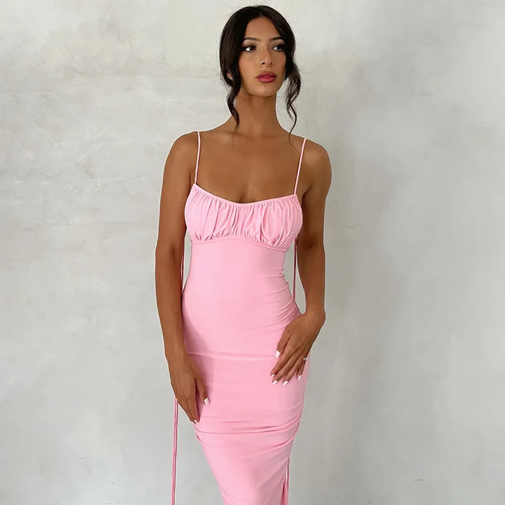 Maxi Evening Dress with Open Back - Hila