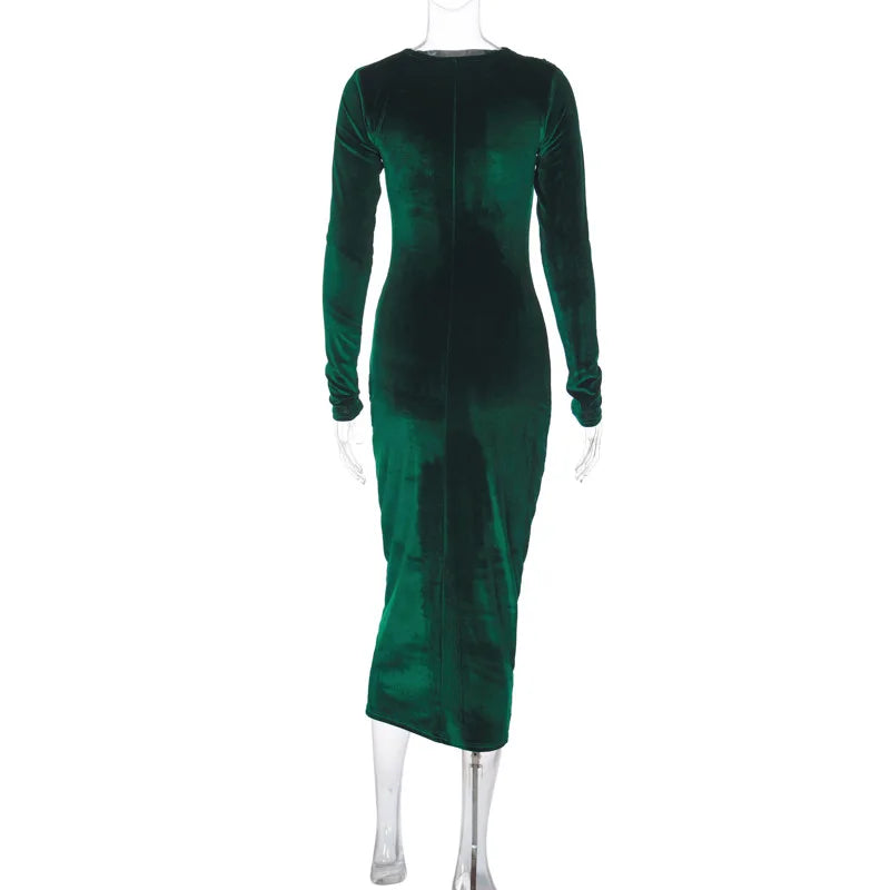 Velvet midi dress - Lorenza