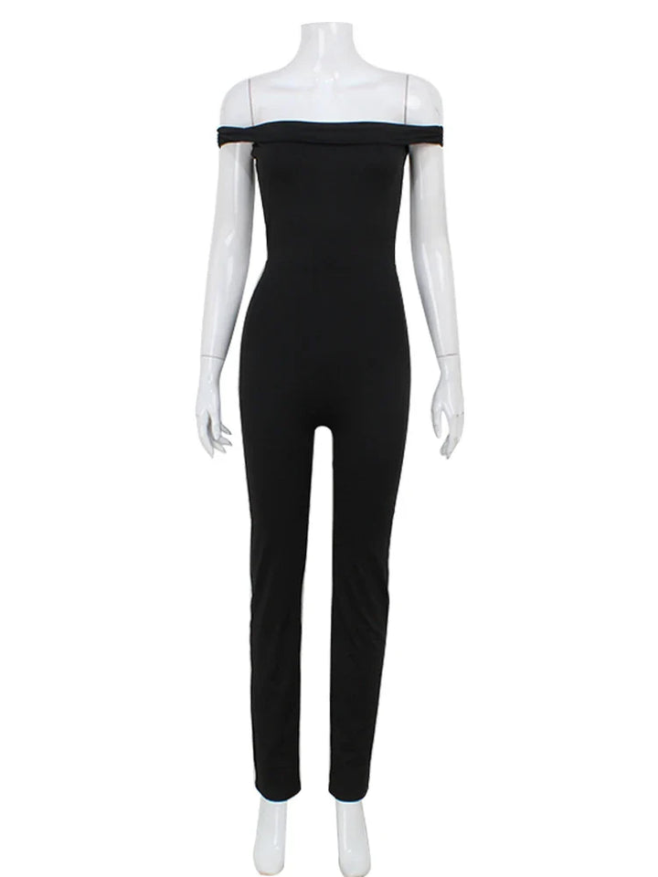 Long jumpsuit with off-shoulder design - May