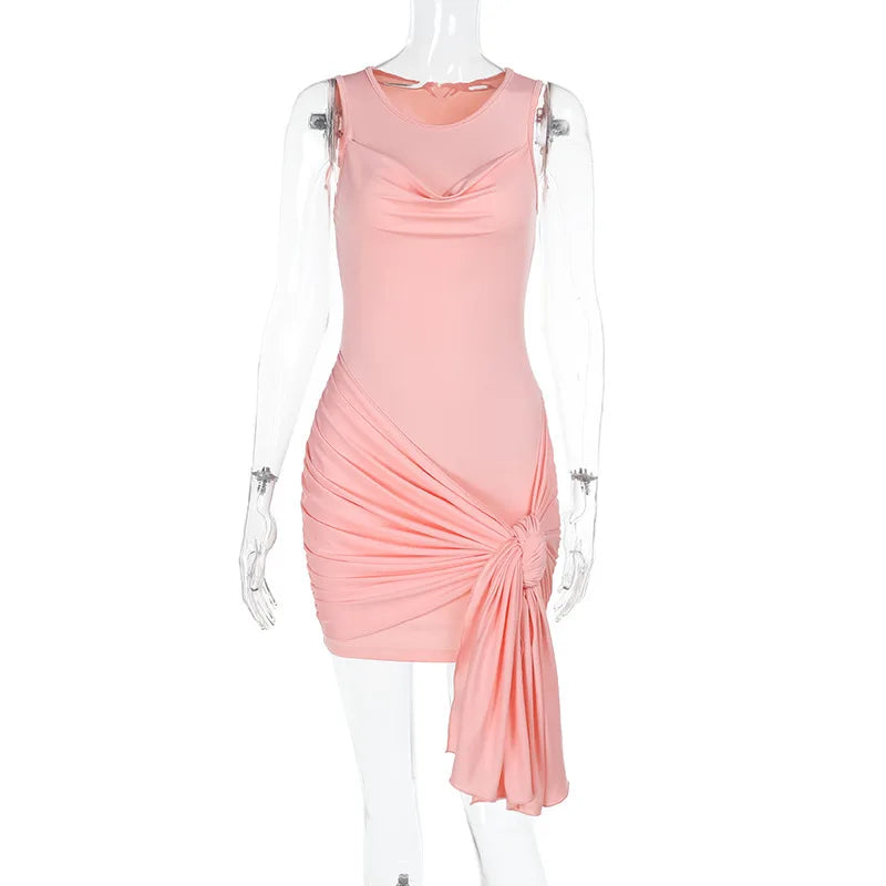 Mini Dress with Tie Detail - Camilla