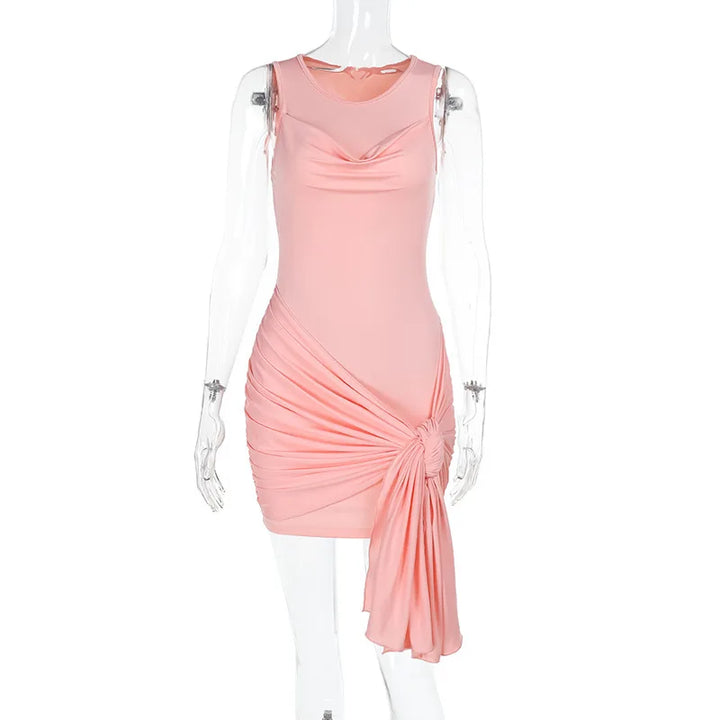 Mini Dress with Tie Detail - Camilla
