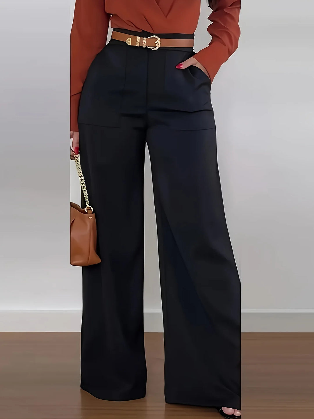 Wide high-waisted pants tailored style