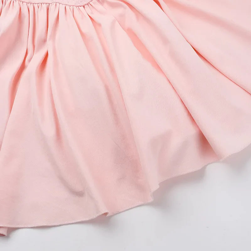 A-line mini dress with corset design and bow tie detail on the back - Kaiya