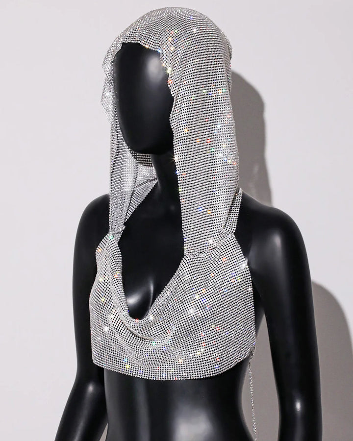 Sparkling Sequin Top with Hat and Open Back Design - Willow