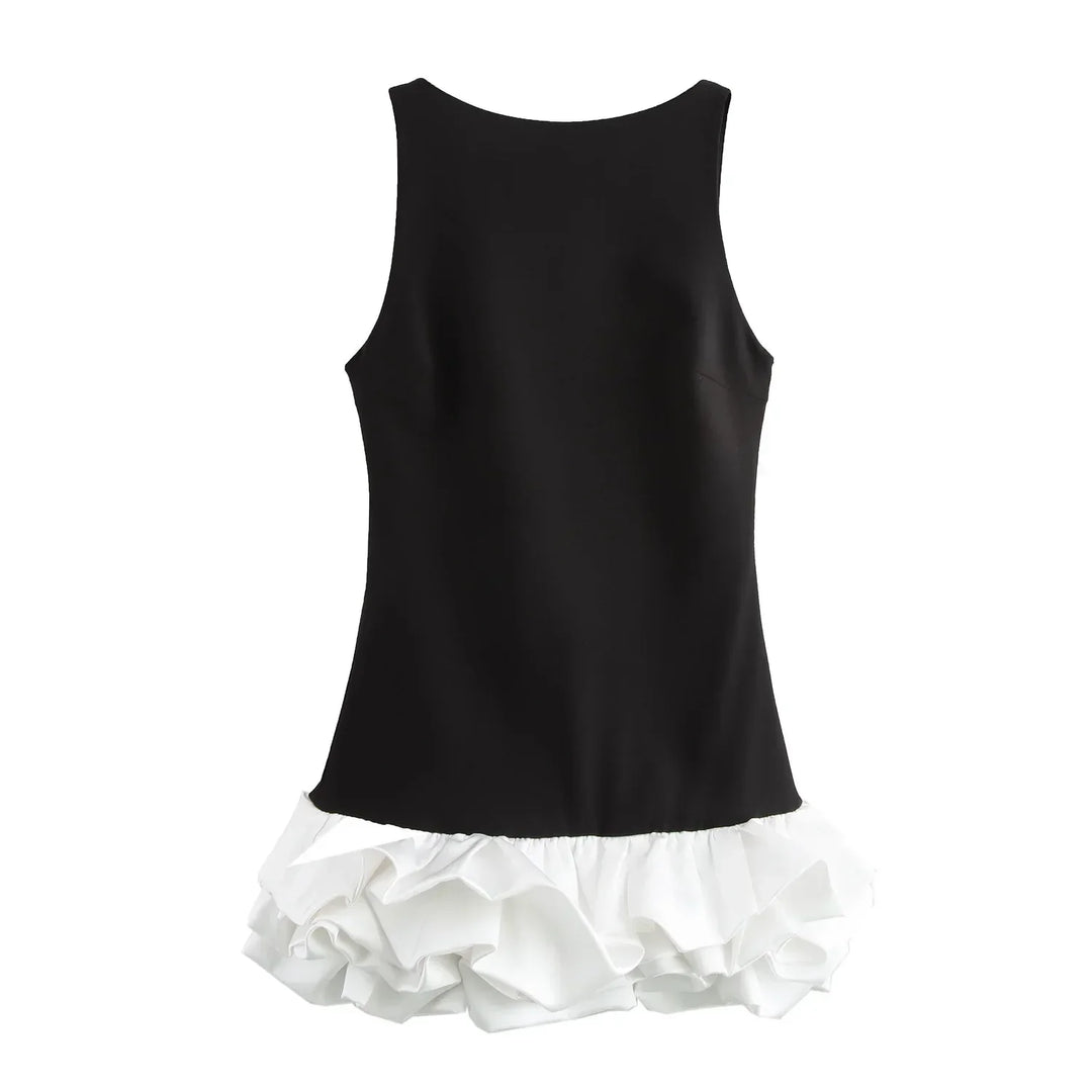 Mini Dress with Whipped Cream Design - Rosalie